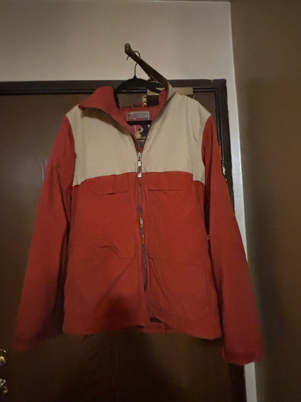 Burton Orange and Tan Down Outerwear Winter Snowboarding/ Skiing Coat/ Jacket